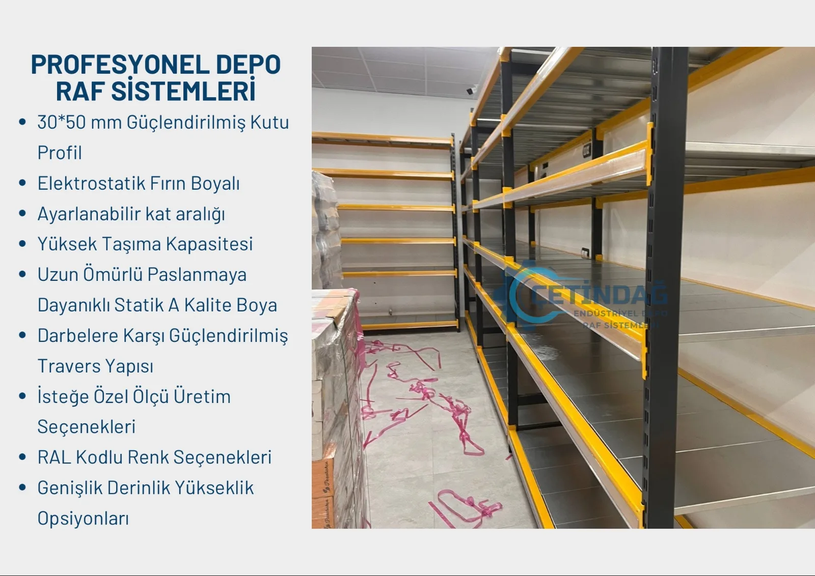 Depo Raf Sistemleri depo ve raf sistemi uygulama görseli