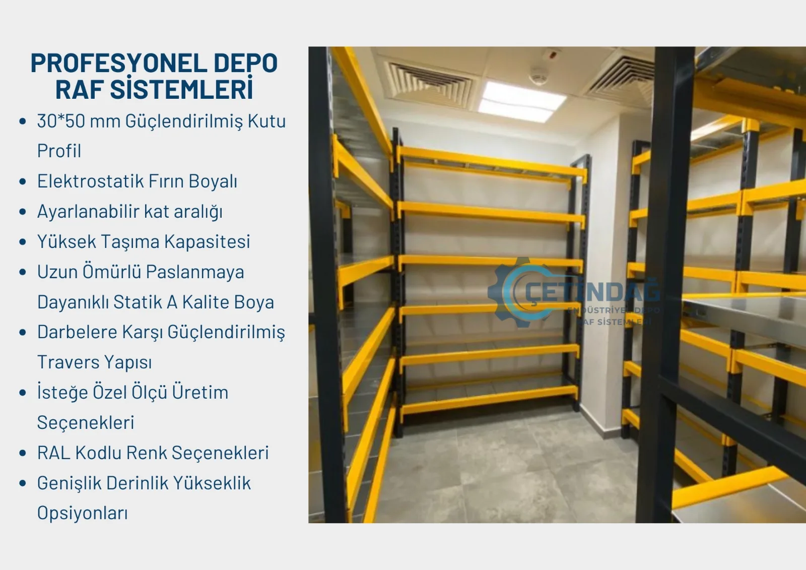 Depo Raf Sistemleri depo ve raf sistemi uygulama görseli