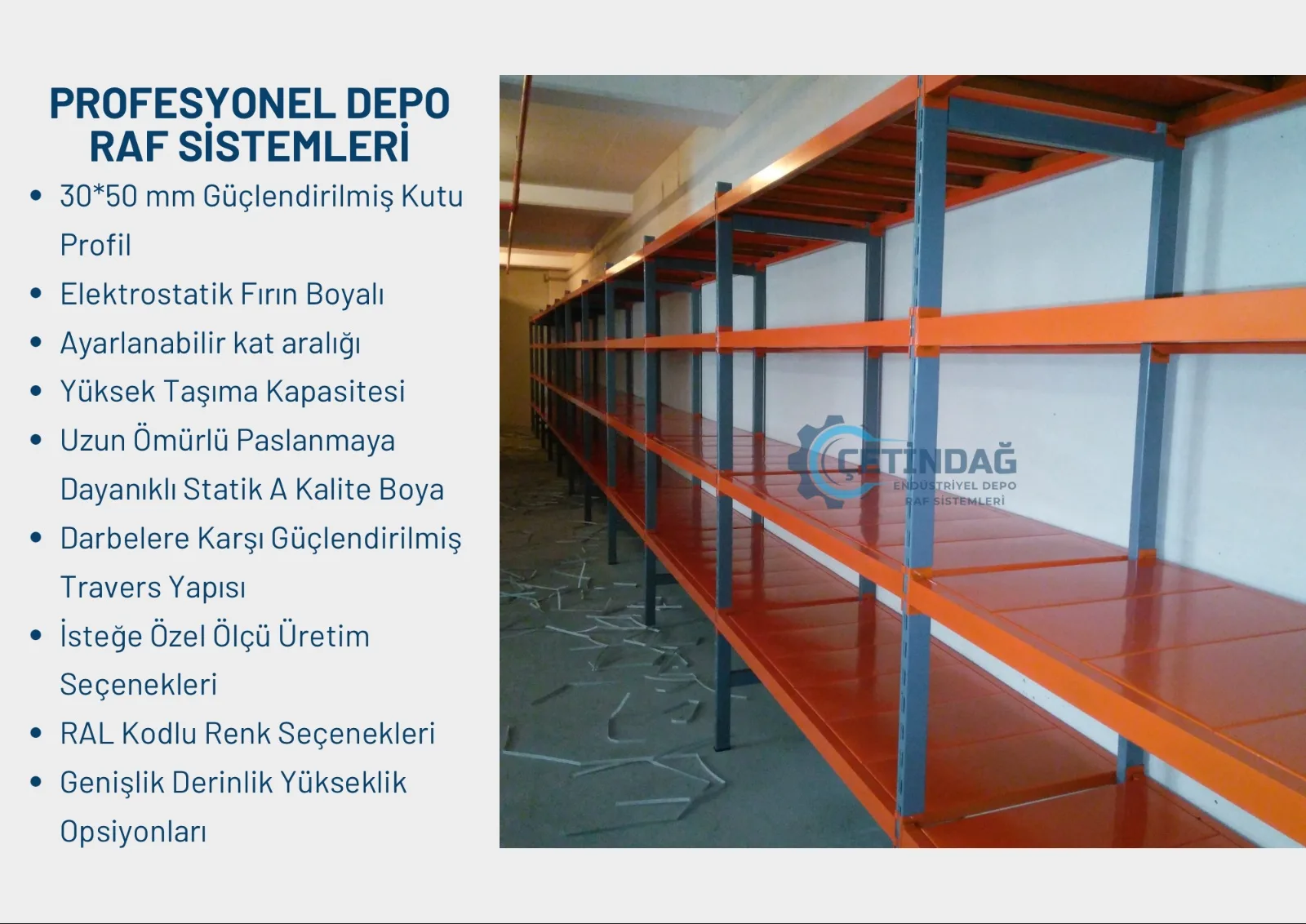 Depo Raf Sistemleri depo ve raf sistemi uygulama görseli