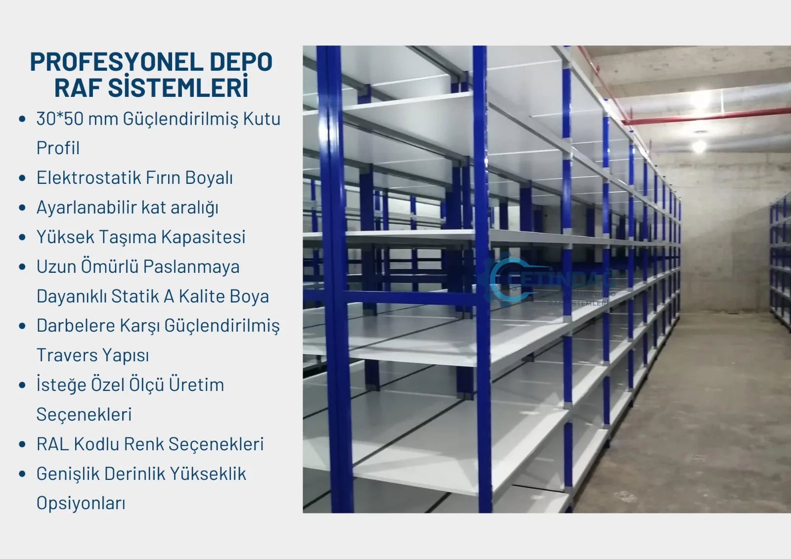 Depo Raf Sistemleri depo ve raf sistemi uygulama görseli