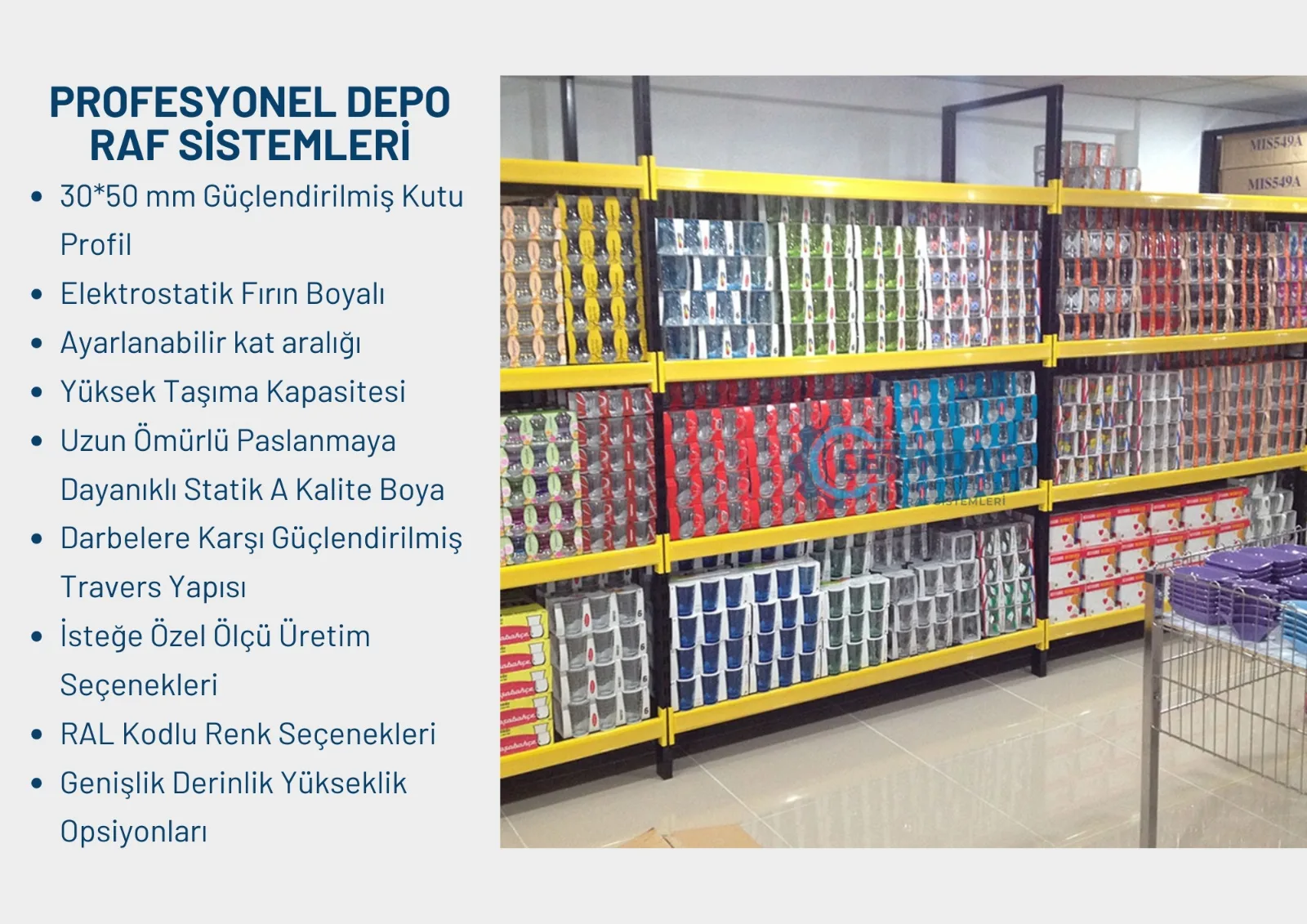Depo Raf Sistemleri depo ve raf sistemi uygulama görseli